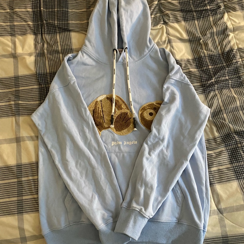 Palm Angels Light Blue Hoodie